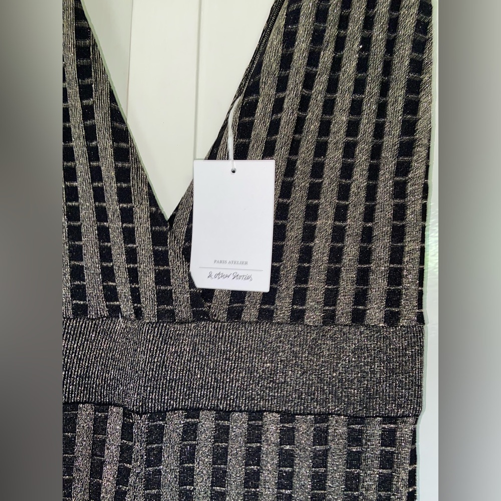 & Other Stories Black and Gray Striped Jumpsuit - Picture 3 of 9
